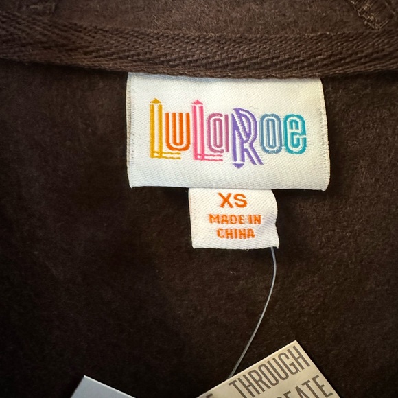 LulaRoe Regan brown hoodie. Size XS. - Picture 4 of 9